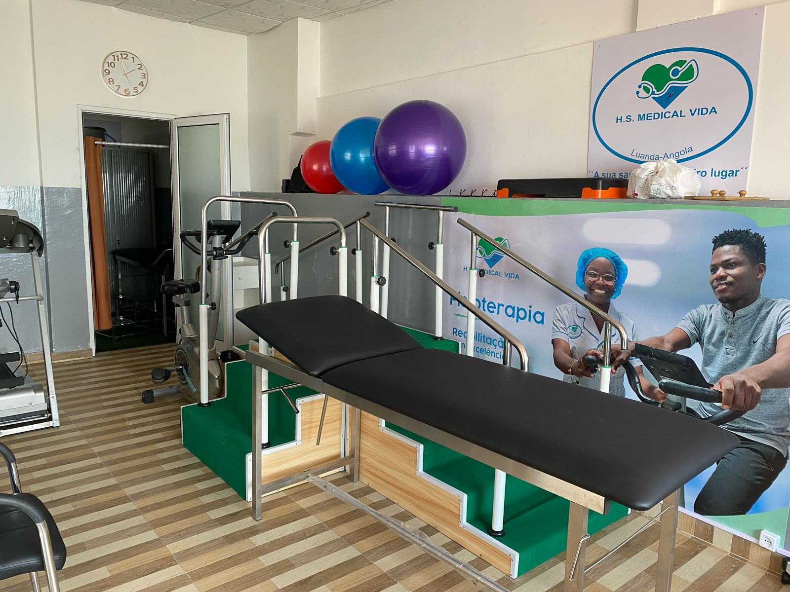 Sessão de fisioterapia